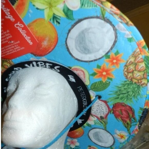 Peter Grimm Fruta hand woven Herringbone Weave Beach hat UPF 50+NWT 🆕📦⌚🏃💨🚚 - Picture 5 of 15